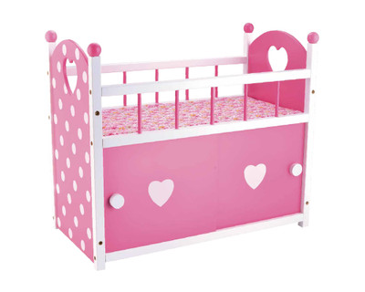 Famille Dolls Bed With Cabinet