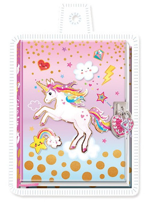 Diary with Lock & Keys Unicorn Design