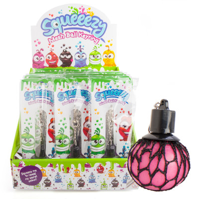 Mesh Squish Ball Keyring