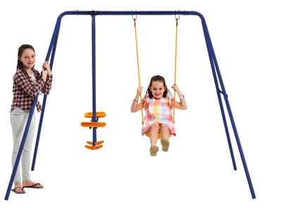 Action Sports 2-Unit Swing Set with Glider Action Sports 2-Unit Swing Set with Glider