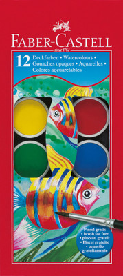 12 Faber-Castell School Watercolour Paint Pan Pack 12 Faber-Castell School Watercolour Paint Pan Pack