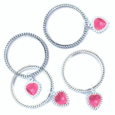 Favour Heart Charm Bracelet 4pcs Favour Heart Charm Bracelet 4pcs