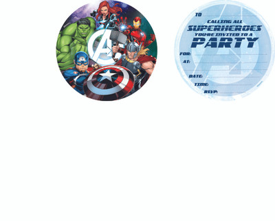 Invite 8pk Marvel Avengers Invite 8pk Marvel Avengers