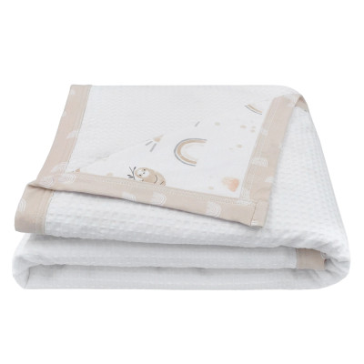 Cot Waffle Blanket - Happy Sloth Cot Waffle Blanket - Happy Sloth