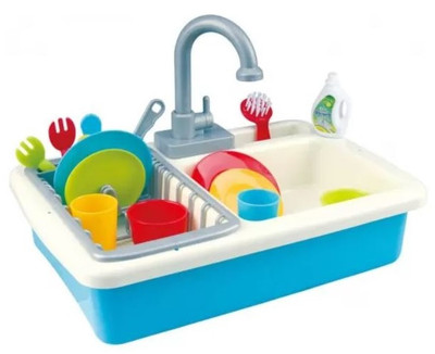 Playgo Wash-Up Kitchen Sink with 20 Accessories Playgo Wash-Up Kitchen Sink with 20 Accessories