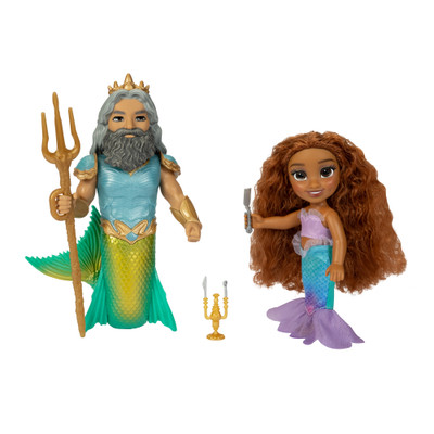 Disney Princess The Little Mermaid Live Action - 6" Petite Ariel And Triton Set Disney Princess The Little Mermaid Live Action - 6" Petite Ariel And Triton Set