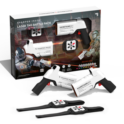 Sharper Image Laser Tag Battle Pack 2-Player Tactical Precision, 4pcs - White Sharper Image Laser Tag Battle Pack 2-Player Tactical Precision, 4pcs - White