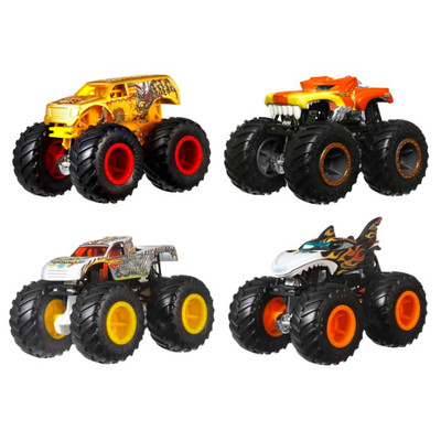 Hot Wheels Monster Trucks 4-Pack 1:64 Scale Hot Wheels Monster Trucks 4-Pack 1:64 Scale