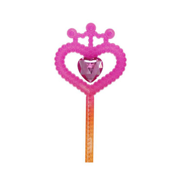 Pink Poppy Vibrant Vacation Jewel Heart Wand