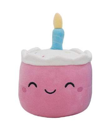 Soft Birthday Cake Plush - Pink 18cm