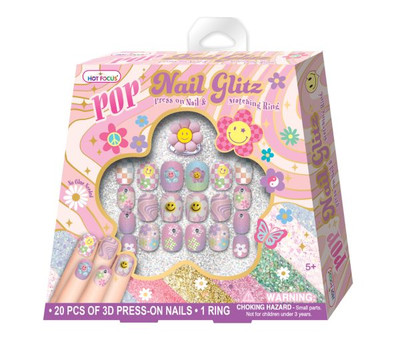 Hot Focus Pop Nail Glitz Groovy Flower - Manicure Nail Art Sticker Polish Hot Focus Pop Nail Glitz Groovy Flower - Manicure Nail Art Sticker Polish