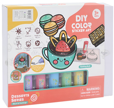 DIY Colour Sticker Art - Dessert Theme DIY Colour Sticker Art - Dessert Theme