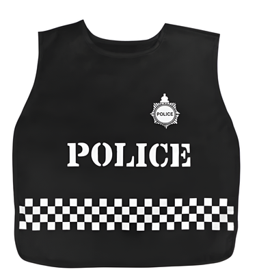 Black Special Police Vest With Handcuffs