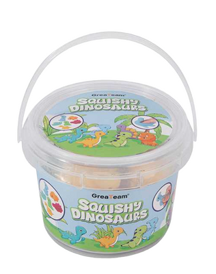 Squishy Dinosaur 12 shapes in a Bucket Squishy Dinosaur 12 shapes in a Bucket