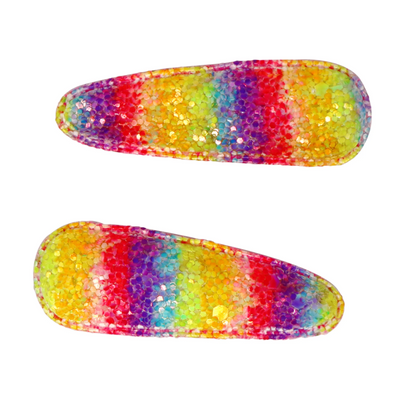 Rainbow Chunky Glitter Snap Clip Rainbow Chunky Glitter Snap Clip