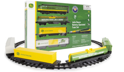 John Deere - Battery Powered Mini Diesel Train Set 28 Piece Set John Deere - Battery Powered Mini Diesel Train Set 28 Piece Set