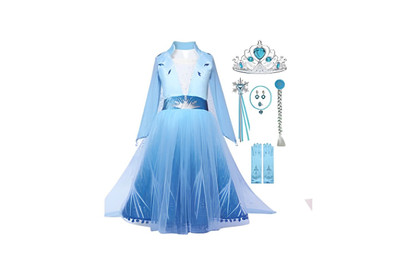 Blue Princess Dress with Accessories Ages 3-12 yrs
