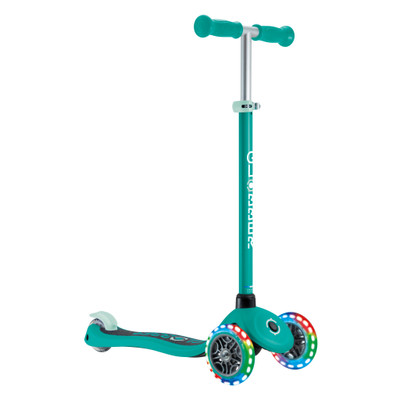 Globber Primo V2 scooter with Lights and Griptape - Emerald Green / Mint Globber Primo V2 scooter with Lights and Griptape - Emerald Green / Mint