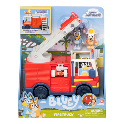 Bluey Firetruck with Bob Bilby, Bluey and Firefighter Bingo Bluey Firetruck with Bob Bilby, Bluey and Firefighter Bingo