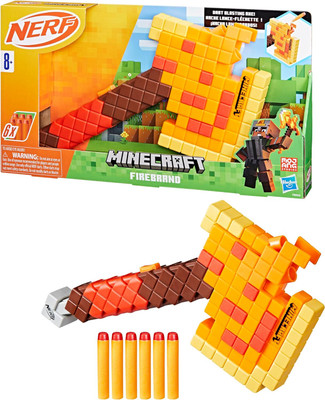 Nerf Minecraft Firebrand Dart Blasting Axe -6 Nerf Elite Foam Darts Nerf Minecraft Firebrand Dart Blasting Axe -6 Nerf Elite Foam Darts