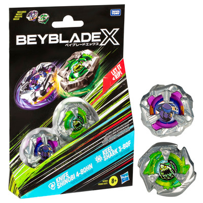 Beyblade X Bite Croc 3-60LF and Sting Unicorn 4-60P Top Dual Pack  Set