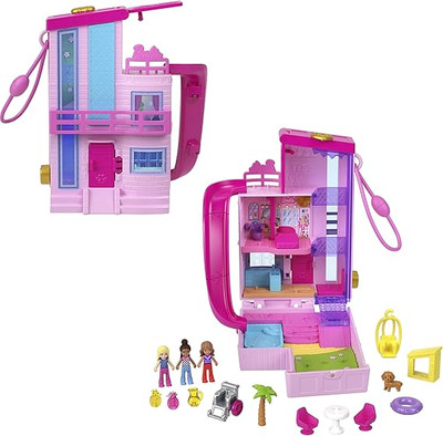 Barbie Polly Pocket Dreamhouse Compact- Dollhouse Playset Barbie Polly Pocket Dreamhouse Compact- Dollhouse Playset