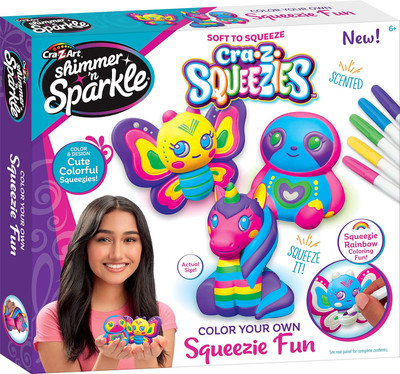 Shimmer 'N Sparkle CRA-Z-Squeezies Color Your Own Squeezie Fun