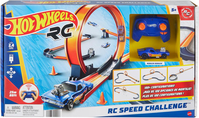 Hot Wheels Toy Car Track Set with 1:64 Scale Remote-Control Vehicle & 30+ Pieces of Race Track Hot Wheels Toy Car Track Set with 1:64 Scale Remote-Control Vehicle & 30+ Pieces of Race Track