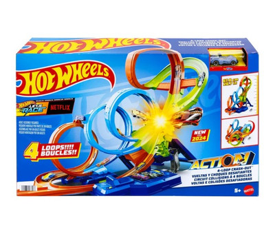 Hot Wheels 4-Loop Crash Out Track Set 1:64 Hot Wheels 4-Loop Crash Out Track Set 1:64