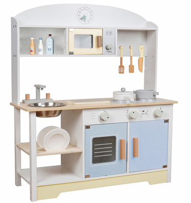 Wonder Co Home Wooden White & Blue Kitchen Wonder Co Home Wooden White & Blue Kitchen