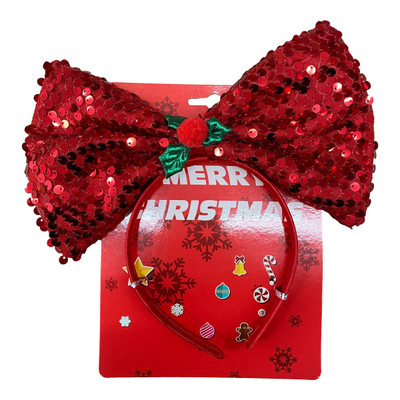 Christmas Headband - Sequins Bow Christmas Headband - Sequins Bow