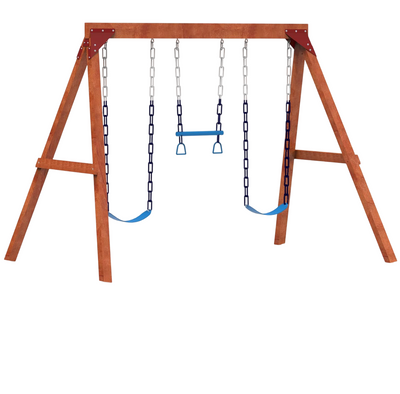 Backyard Blitz Deluxe Wooden Swing Set Backyard Blitz Deluxe Wooden Swing Set