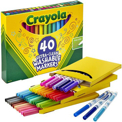 Crayola Ultra Clean Fineline Markers 40ct Crayola Ultra Clean Fineline Markers 40ct