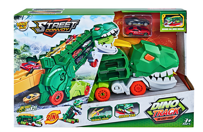 Dino Hauler With 2 Cars - Green