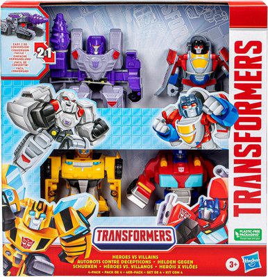 Transformers Toys Heroes vs Villains 4-Pack Transformers Toys Heroes vs Villains 4-Pack