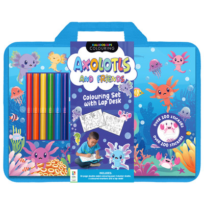 Axolotls and Friends Colouring Set with Lap Desk Axolotls and Friends Colouring Set with Lap Desk