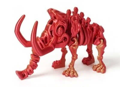 3D Printed Fidget 12cm - Red Mammoth