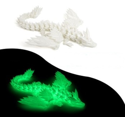 3D Printed Fidget 14cm - Glow In The Dark Dragon 3D Printed Fidget 14cm - Glow In The Dark Dragon