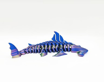 3D Printed Fidget 17cm - Blue Hammerhead 3D Printed Fidget 17cm - Blue Hammerhead