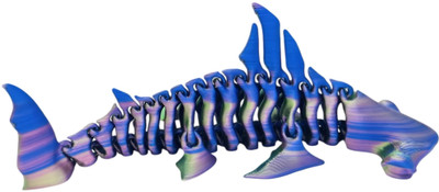 3D Printed Fidget 17cm - Blue Hammerhead