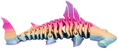 3D Printed Fidget 17cm - Multicoloured Hammerhead