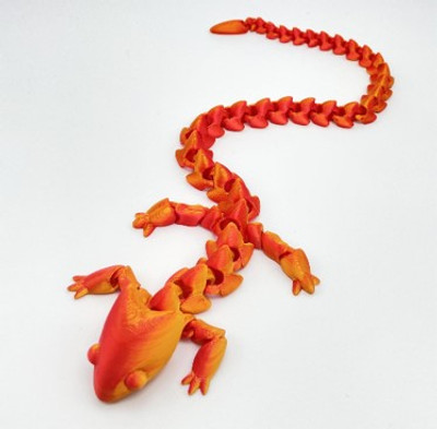 3D Printed Fidget 30cm - Red Lizard 3D Printed Fidget 30cm - Red Lizard