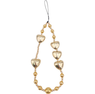 Gold Heart Phone Charms