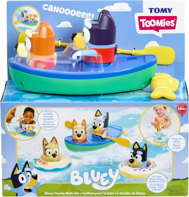 Bluey Family Bath Set Canoe & 2 Bath Splash & Float Bath