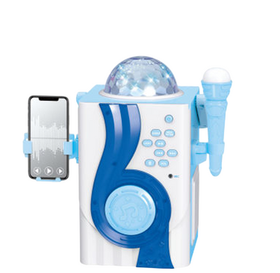 Bluetooth Karaoke with Disco Lights - Blue Bluetooth Karaoke with Disco Lights - Blue