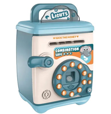 Popsey Blue Password & Fingerprint Piggy Bank Popsey Blue Password & Fingerprint Piggy Bank
