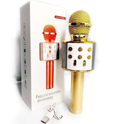 Spacetech Electronics Wireless Karaoke Microphone - Gold Spacetech Electronics Wireless Karaoke Microphone - Gold