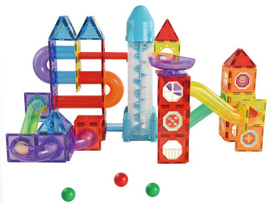 Wondermags Magnetic Tiles Marble Run 155pcs Wondermags Magnetic Tiles Marble Run 155pcs