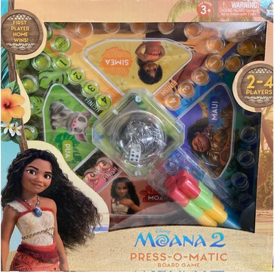 Disney Moana 2 Press-O-Matic Board Game Disney Moana 2 Press-O-Matic Board Game