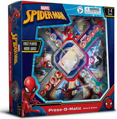 Marvel Spider-Man Press-O-Matic Board Game Marvel Spider-Man Press-O-Matic Board Game